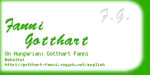 fanni gotthart business card